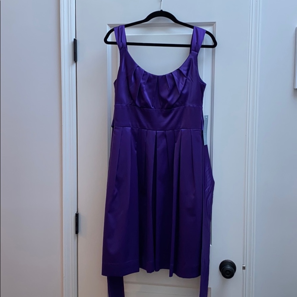 London Times Tea Length Satin Dress. Size 10